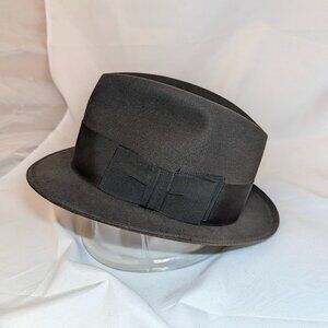 50's Resistol Brown XXX Beaver Fedora - Kitten Finish w/ Cav Edge - Size 7 1/4